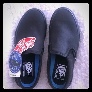 VANS black slip ons size women’s 7 new with tags